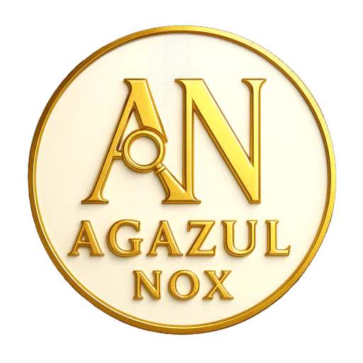 Logotipo da Agazul Nox, empresa especializada em proteção confidencial e segurança estratégica.